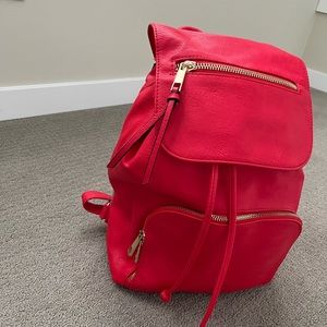 Aldo stunning red leather backpack 🎒